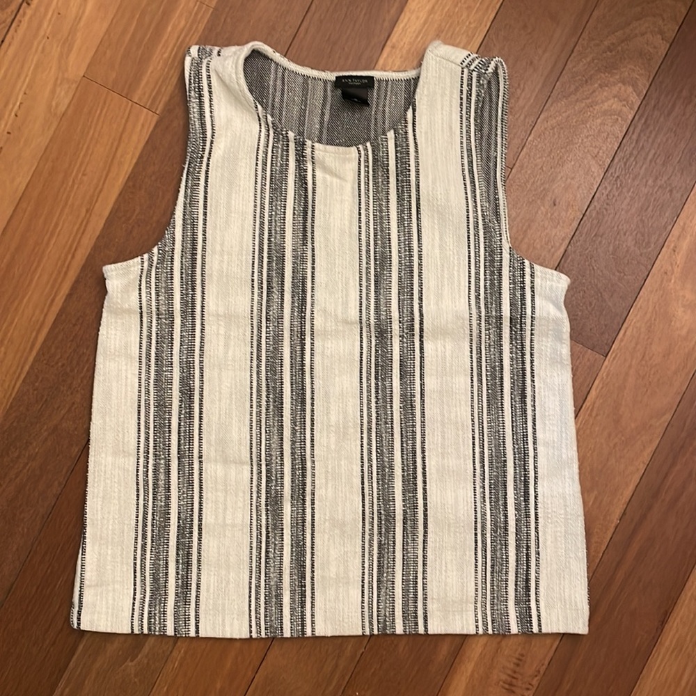NWOT Ann Taylor Factory Textured Stripe Top